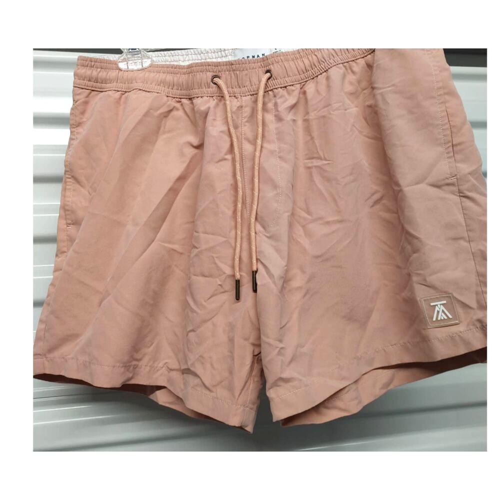 TOPMAN Swim Shorts Trunks Drawstring Large Salmon